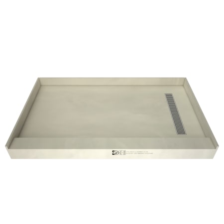 A large image of the Tile Redi RT3260R-PVC-SQ Polished Chrome