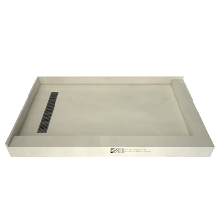 A large image of the Tile Redi RT3448LDR-PVC-SQ Brushed Nickel