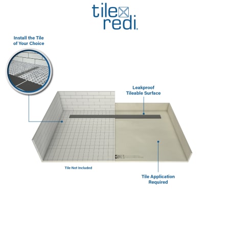 A large image of the Tile Redi RT3660LDR-PVC3 Alternate Image