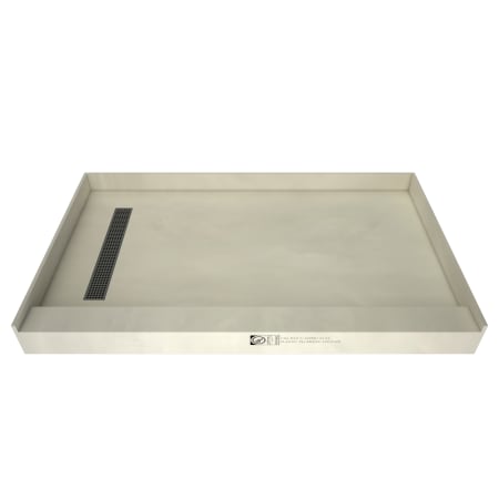 A large image of the Tile Redi RT3672L-PVC-SQ Brushed Nickel