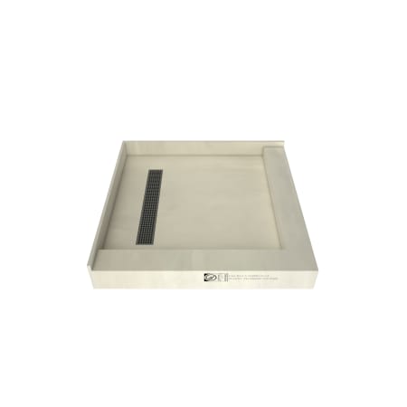 A large image of the Tile Redi RT4242LDR-PVC-SQ Brushed Nickel