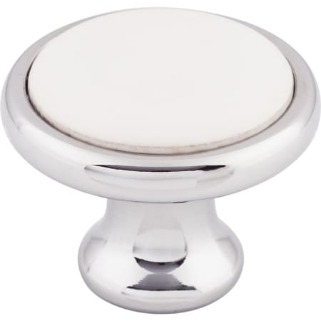 A large image of the Top Knobs M421 Polished Chrome / White Ceramic