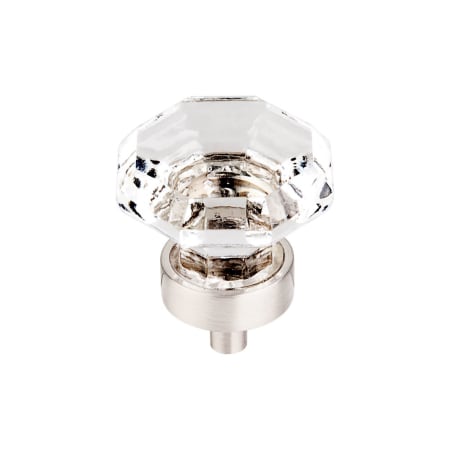 A large image of the Top Knobs TK128 Brushed Satin Nickel / Clear