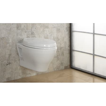 TOTO CT418FG#01 Cotton Aquia Elongated 0.8 GPF Toilet Bowl Only with
