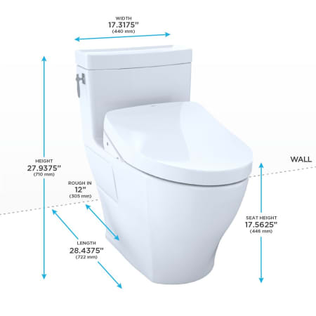 TOTO MW6263056CEFGA#01 Cotton White Aimes 1.28 GPF One ...