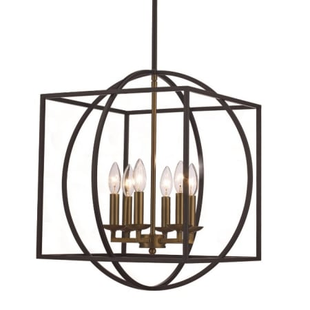 A large image of the Trans Globe Lighting 11186 Antique Gold / Black