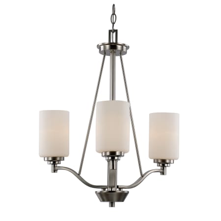 A large image of the Trans Globe Lighting 70525-3 Brushed Nickel