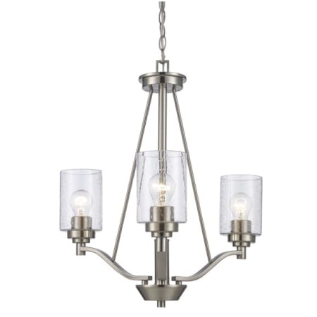 A large image of the Trans Globe Lighting 80525-3 Brushed Nickel