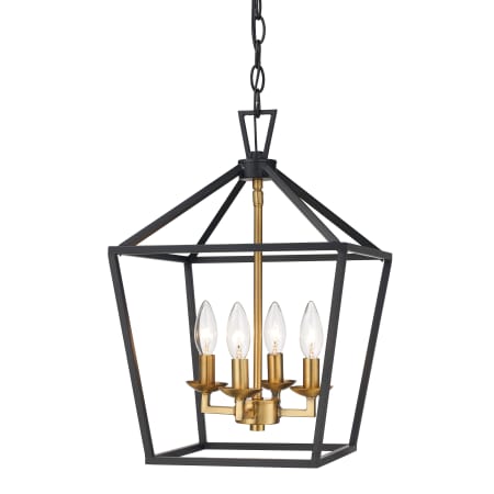 A large image of the Trans Globe Lighting 10264 Antique Gold / Black