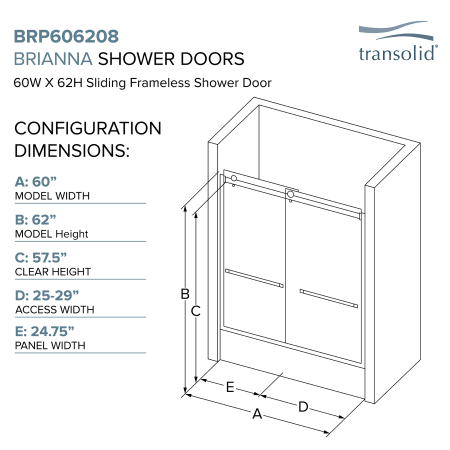 A large image of the Transolid BRP606208C-J Alternate Image