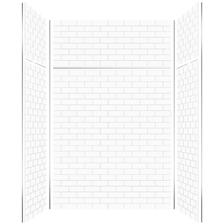 A large image of the Transolid PWKX60367224 White Subway Tile