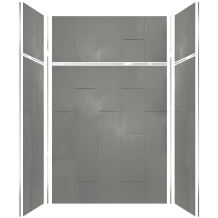 A large image of the Transolid PWKX60367224 Dark Grey Vertical Tile