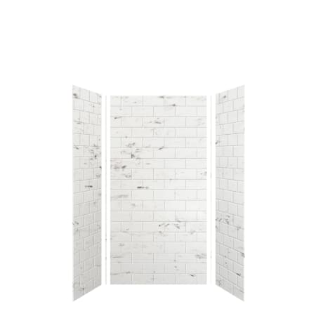 A large image of the Transolid SWK363672 White Venito Subway Tile