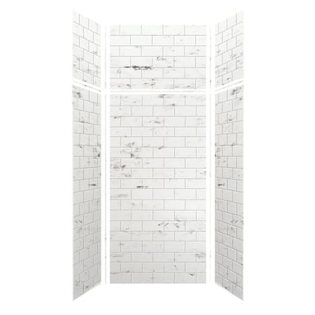 A large image of the Transolid SWKX36367224 White Venito Subway Tile