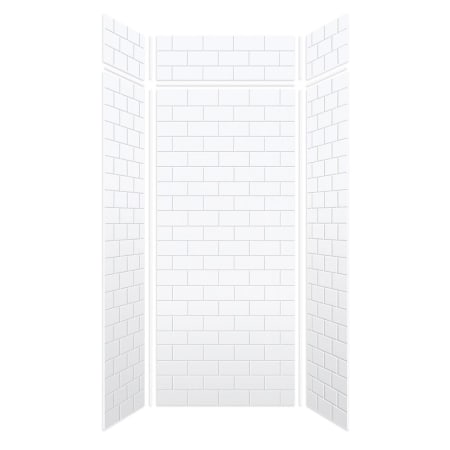 A large image of the Transolid SWKX36368412 White Subway Tile