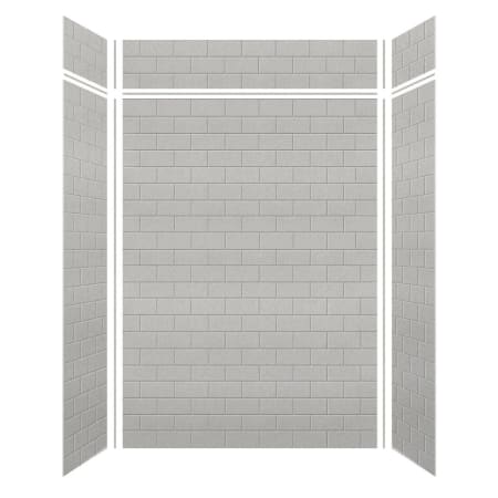 A large image of the Transolid SWKX60368412 Grey Beach Subway Tile