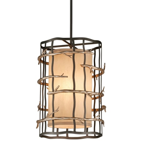 A large image of the Troy Lighting F2883 Graphite And Silver Leaf