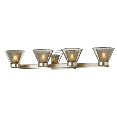 A large image of the Troy Lighting B5834 Silver Leaf / Polished Chrome Accents
