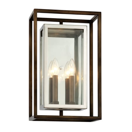 A large image of the Troy Lighting B6513 Bronze / Polished Stainless Steel