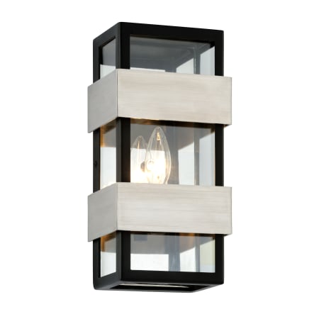 A large image of the Troy Lighting B6521 Textured Black / Brushed Stainless Steel