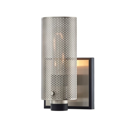 A large image of the Troy Lighting B7111 Carbide Black with Satin Nickel Accents