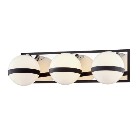 A large image of the Troy Lighting B7473 Carbide Black / Polished Nickel Accents