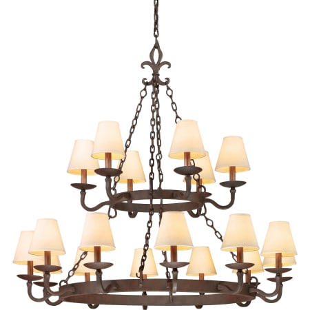 Troy Lighting F2717 Burnt Sienna Lyon, 2 Tier Chandelier With Shades