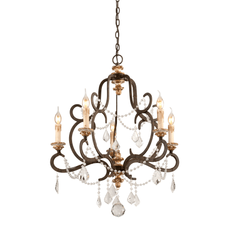 A large image of the Troy Lighting F3515 Parisian Bronze with Distressed Gold Leaf