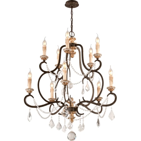 A large image of the Troy Lighting F3516 Parisian Bronze with Distressed Gold Leaf
