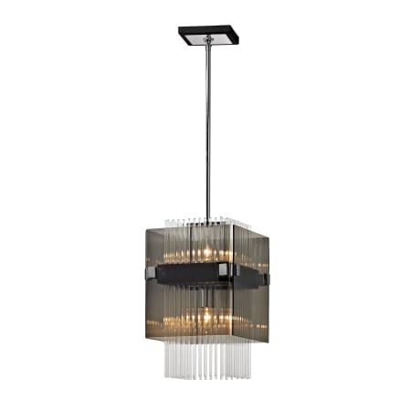 A large image of the Troy Lighting F5904 Dark Bronze / Polished Chrome