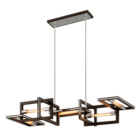 A large image of the Troy Lighting F6185 Bronze / Polished Stainless Steel