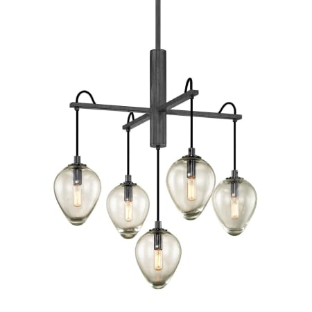 A large image of the Troy Lighting F6206 Gunmetal / Smoked Chrome