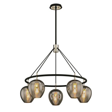 A large image of the Troy Lighting F6215 Carbide Black / Polished Nickel
