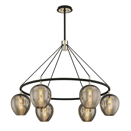 A large image of the Troy Lighting F6216 Carbide Black / Polished Nickel