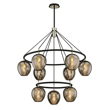 A large image of the Troy Lighting F6219 Carbide Black / Polished Nickel