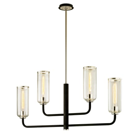 A large image of the Troy Lighting F6275 Carbide Black / Polished Nickel