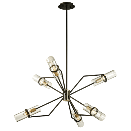 A large image of the Troy Lighting F6316 Textured Bronze / Brushed Brass