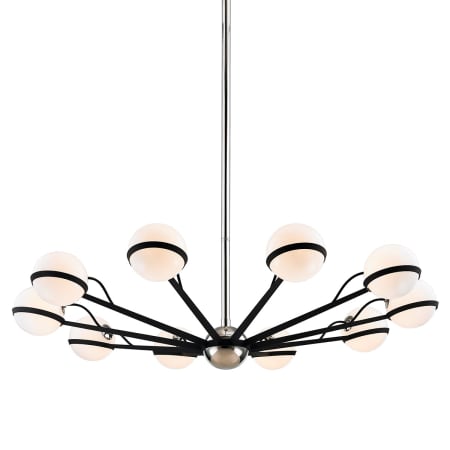 A large image of the Troy Lighting F7166 Carbide Black with Polished Nickel Accents