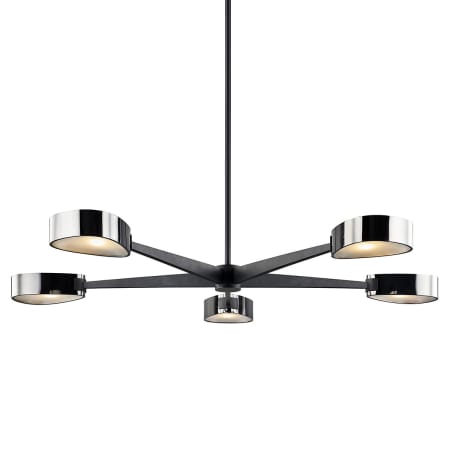 A large image of the Troy Lighting F7335 Carbide Black / Black Chrome