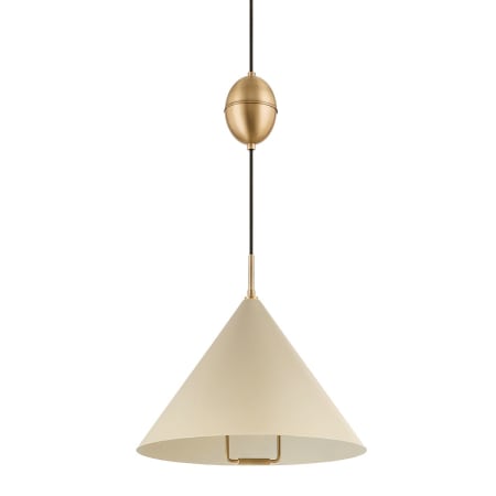 A large image of the Troy Lighting F7618 Patina Brass / Soft Sand