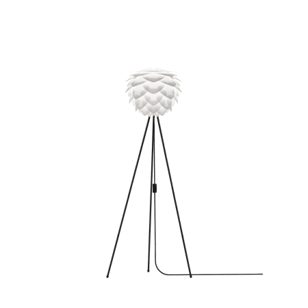 A large image of the UMAGE 02009 Silvia Mini Freestanding White with Black Floor Tripod