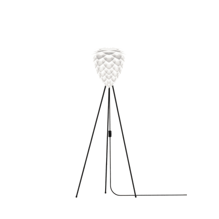 A large image of the UMAGE 02019 Conia Mini Freestanding White with Black Floor Tripod