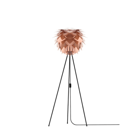 A large image of the UMAGE 02030 Silvia Freestanding Copper with Black Floor Tripod
