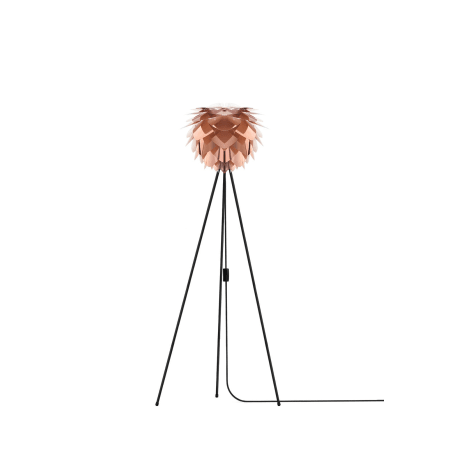 A large image of the UMAGE 02031 Silvia Mini Freestanding Copper with Black Floor Tripod