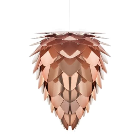 A large image of the UMAGE 02032 Conia Hanging Copper with White Canopy