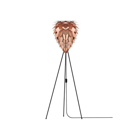 A large image of the UMAGE 02032 Conia Freestanding Copper with Black Floor Tripod