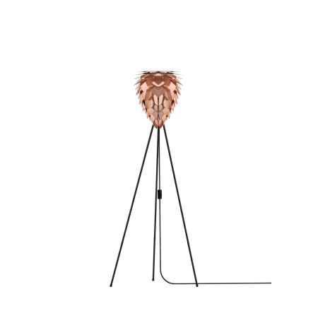 A large image of the UMAGE 02033 Conia Mini Freestanding Copper with Black Floor Tripod
