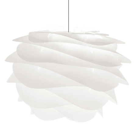 A large image of the UMAGE 02057 Carmina Mini Hanging White with Black Canopy