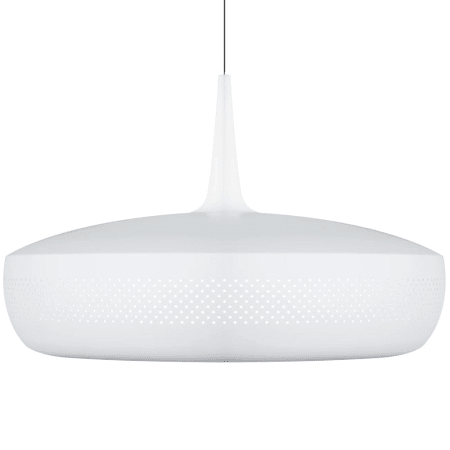 A large image of the UMAGE 02076 Clava Dine Hanging Matte White with Black Canopy