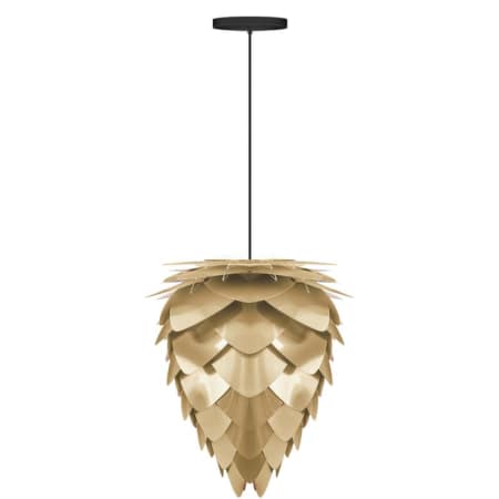 A large image of the UMAGE 2096 Conia Mini Hanging Brushed Brass with Black Base
